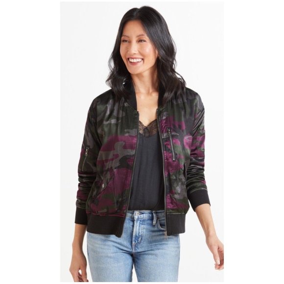 Marrakech Women's Camouflage Bomber Jacket Size S NWT - Picture 1 of 3